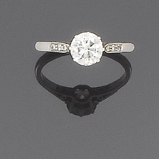 A diamond single-stone ring