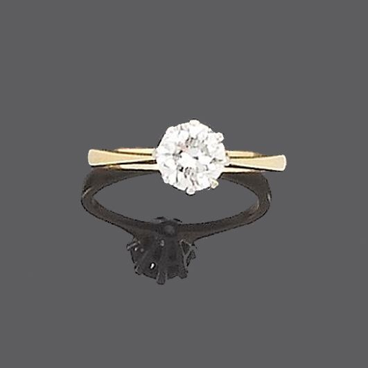 A diamond single-stone ring
