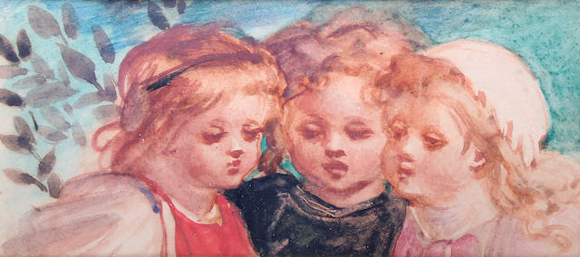 Louisa Anne  (Marchioness of Waterford) (British, 1818-1891) Study of three children,