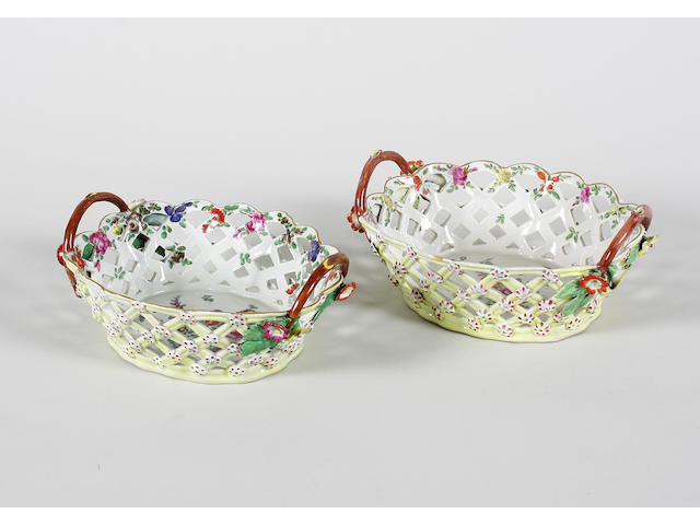 Two Worcester baskets Circa 1770