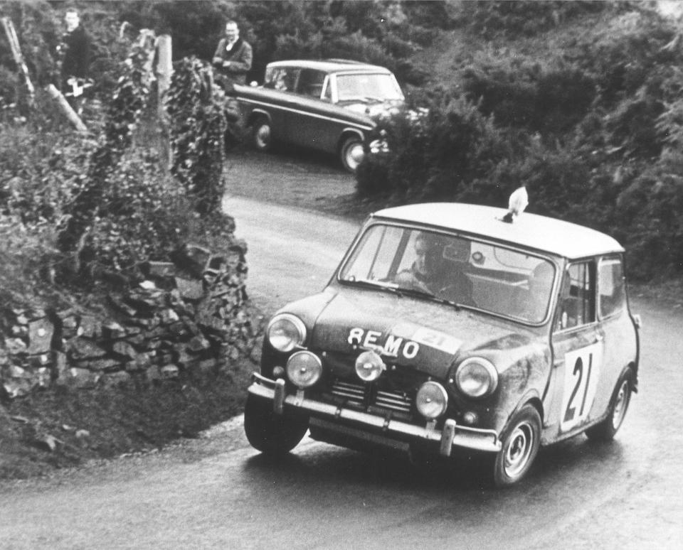 Ex-BMC Works Team Paddy Hopkirk/Henry Liddon 1963 RAC Rally, 4th overall, 2nd Touring Car category Raymond Baxter 1965 Monte Carlo Rally, John Gott 1965 International Police Rally,1963 Morris Mini Cooper S Rally Saloon  Chassis no. K/A2S4/384848 Engine no. 9F-SAY-35510