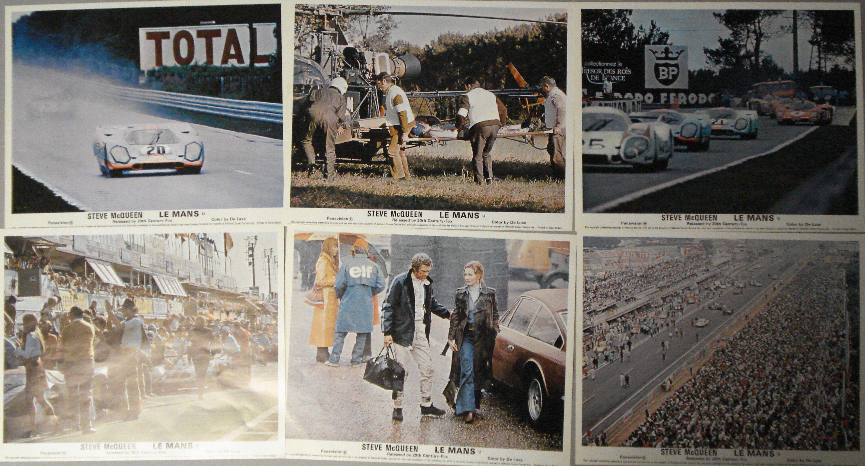 A set of six original Steve McQueen Le Mans lobby cards,