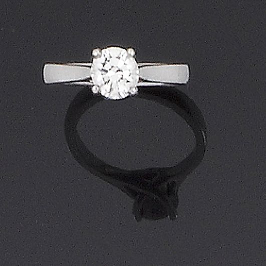 A diamond single-stone ring
