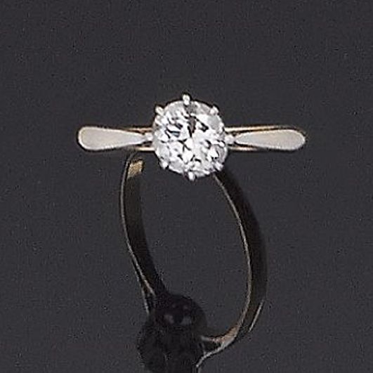 A diamond single-stone ring