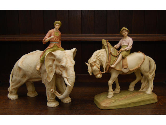 Two Royal Dux figures