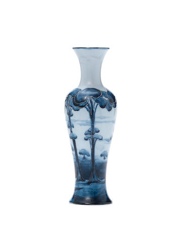 William Moorcroft 'Hazeldene' an early Vase on blue ground, circa 1905