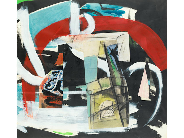 Peter Lanyon (British, 1918-1964) San Antonio Collage 56.8 x 61.6 cm. (22 1/2 x 24 1/4 in.)