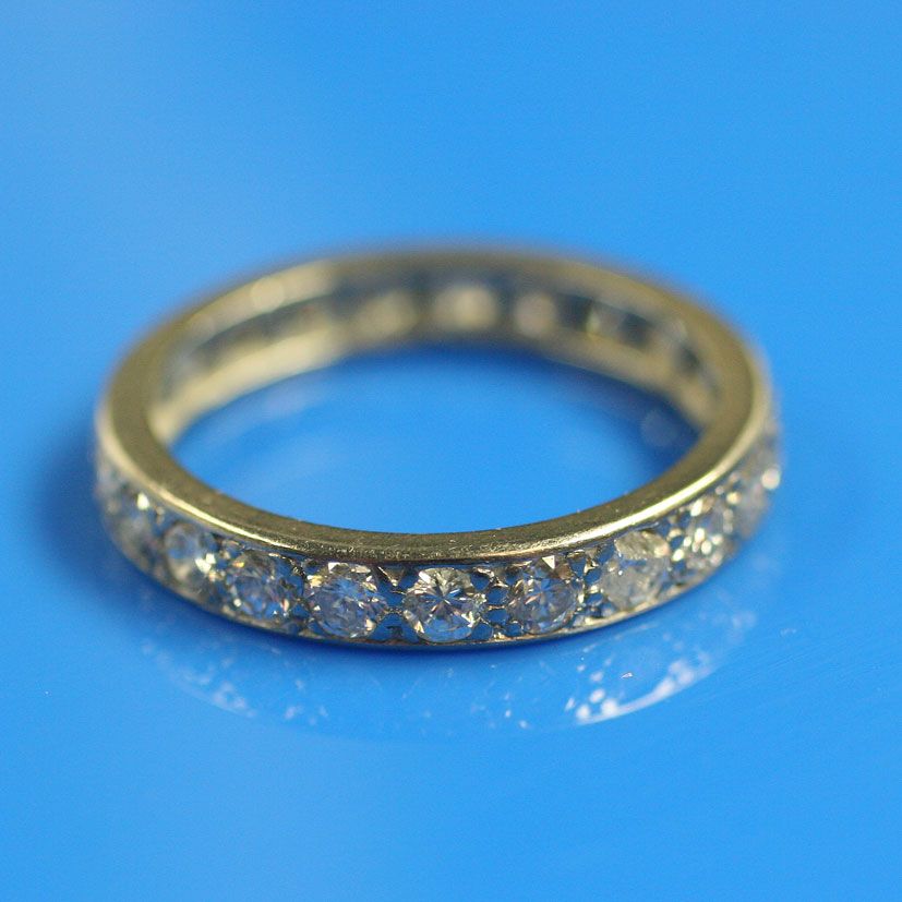 A diamond eternity ring