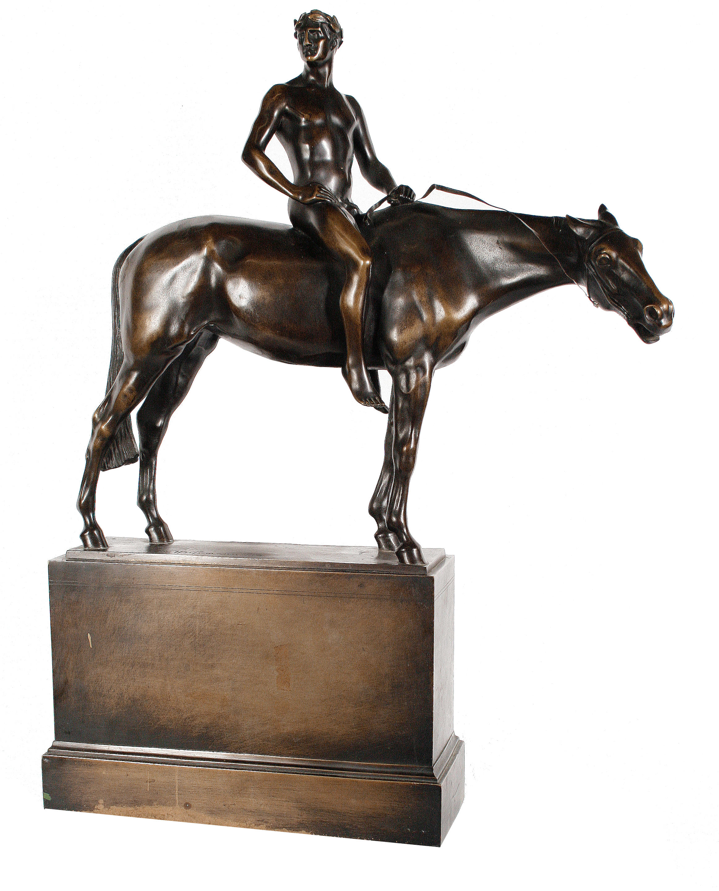Albert Heinrich Hussmann (German, 1874-1946): A bronze model of an Olympic...