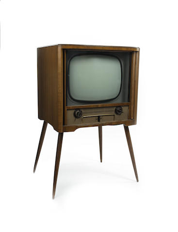 A Decca television and VHF consolette, type DM4, 1956,
