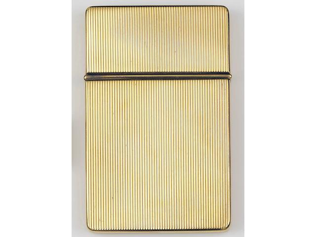 A gold card case