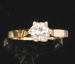 A single stone diamond ring