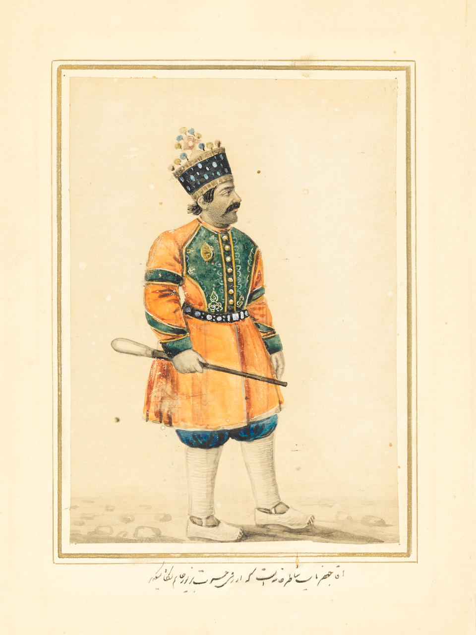 Twenty-nine Qajar watercolours Persia, mid-19th Century(29)