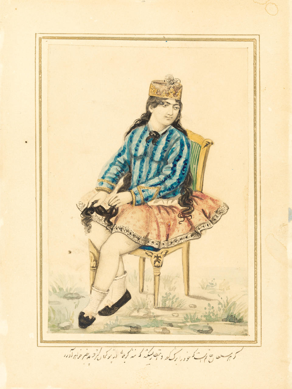 Twenty-nine Qajar watercolours Persia, mid-19th Century(29)
