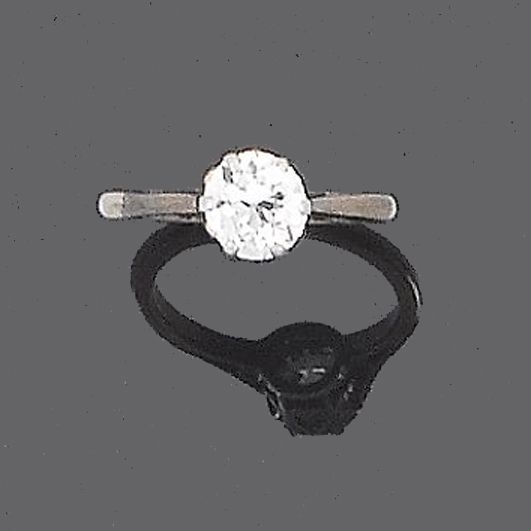 A diamond single-stone ring