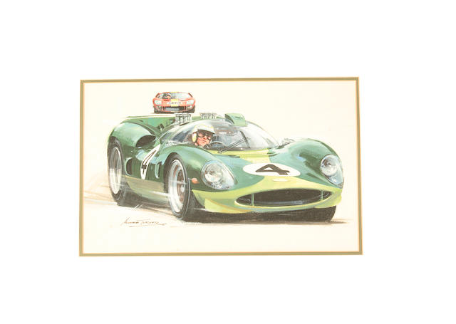 Michael Turner, 'Lola T70', an original artwork for the BOAC World Championship Sports Car Race 1967 poster,