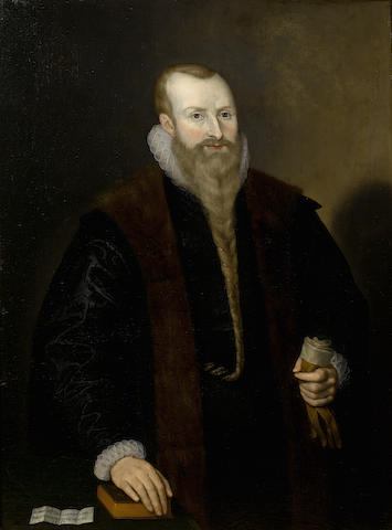 German School, 17th Century Portrait of a gentleman, said to be John Peyton,