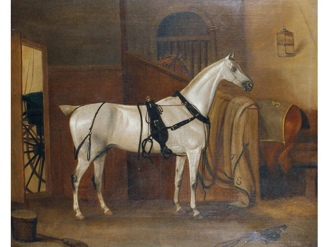 Thomas Weaver (British, 1774-1843) Horses in a stable