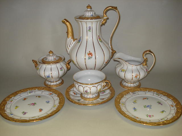 A late Meissen coffee service, 20th Century,