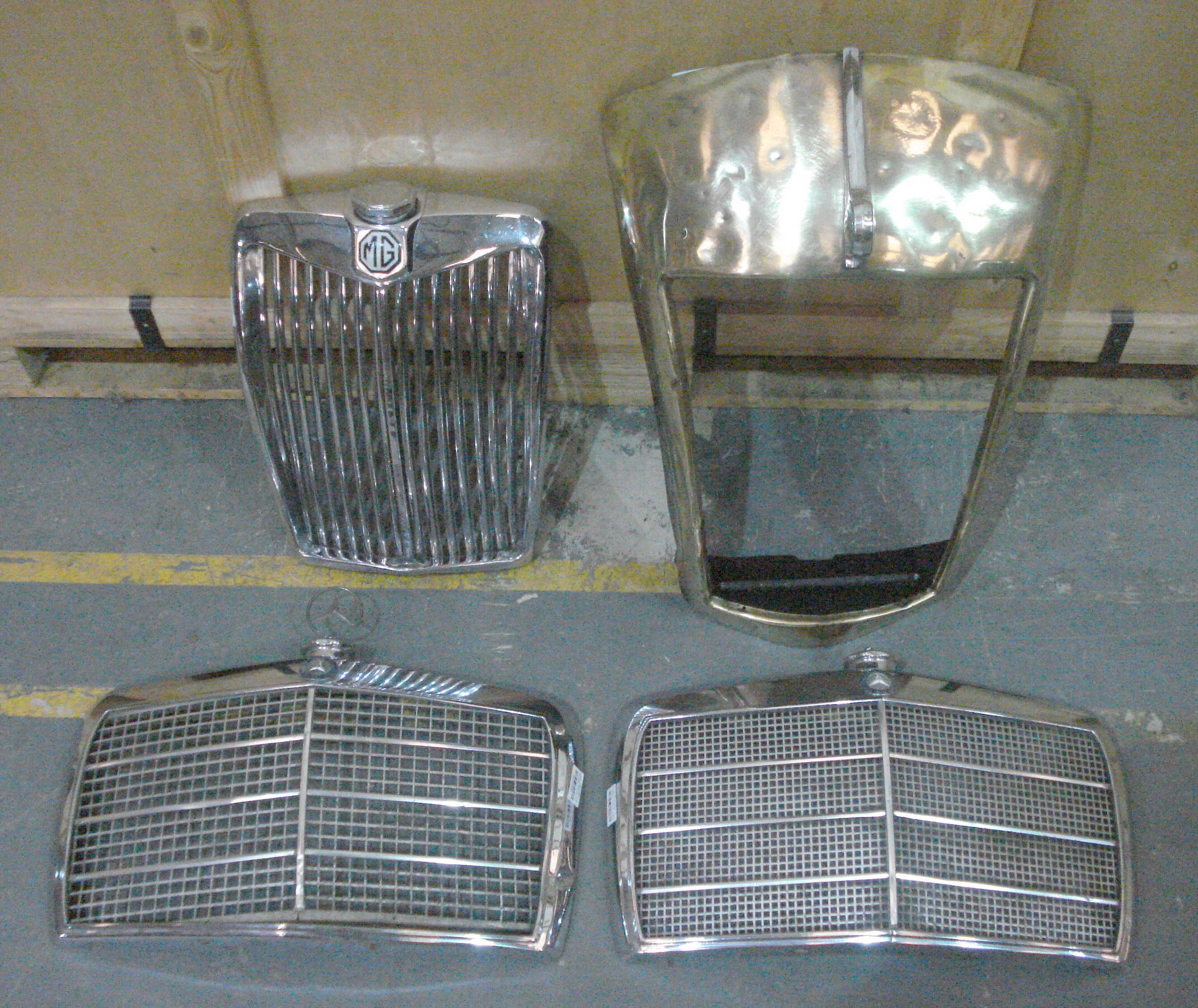 Bonhams Cars : Two Mercedes radiator surrounds and grilles,