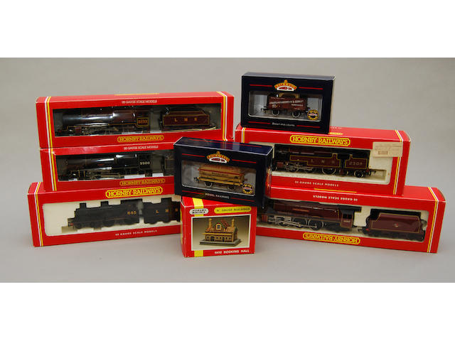 A large collection of boxed Hornby trains