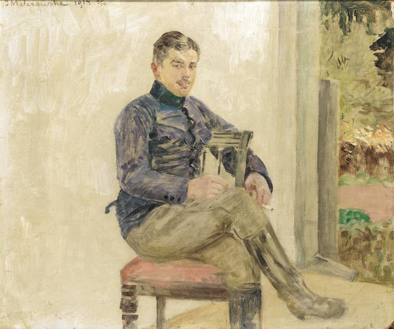 Jacek Malczewski (Polish, 1854-1929) Portrait of an officer