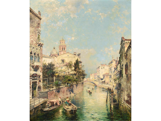Franz Richard Unterberger (Austrian, 1838-1902) Santa Barnaba, Venice