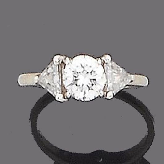 A diamond single-stone ring