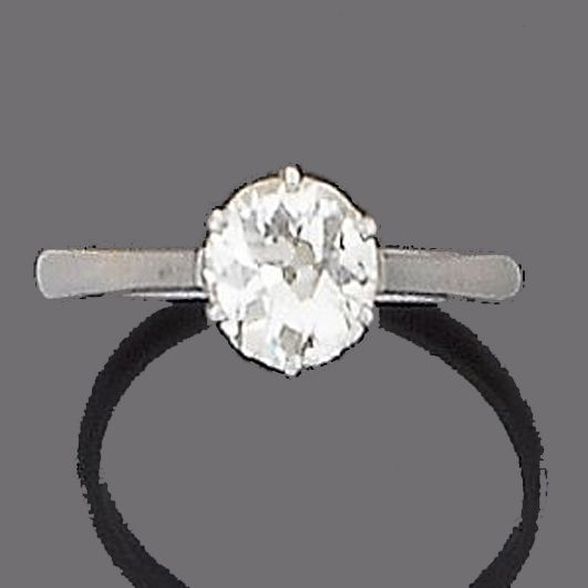 A diamond single-stone ring