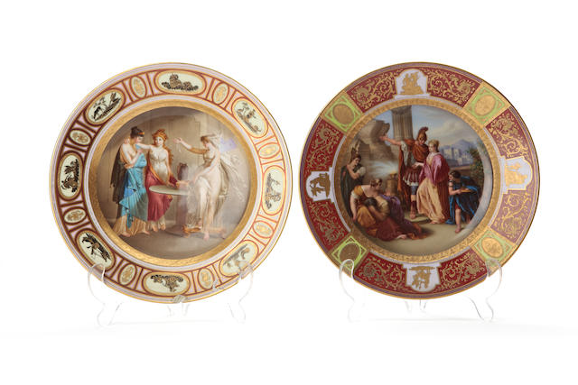 A Royal Vienna circular wall plate late 19th century