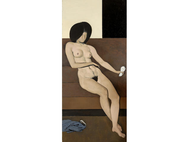 Yiannis Moralis (Greek, born 1916) Nude A' 186 x 86 cm.