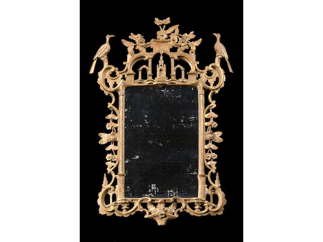 A George II giltwood mirror