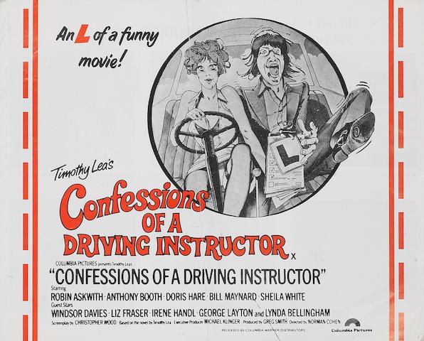 A 'Confessions of a Driving Instructor' film poster, 1976,