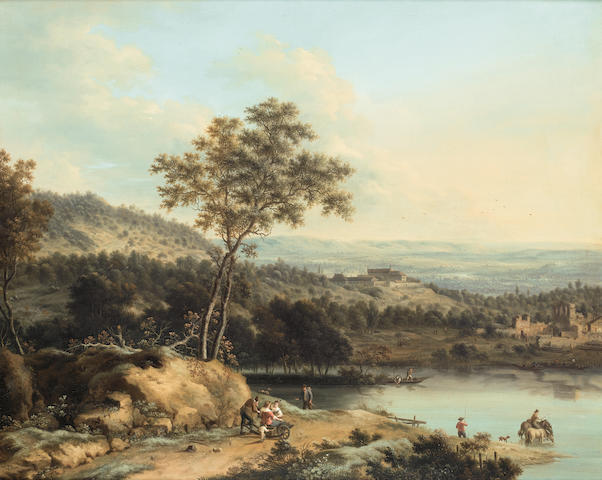 Johann Christian Vollerdt (Leipzig 1708-1769 Dresden) An extensive river landscape