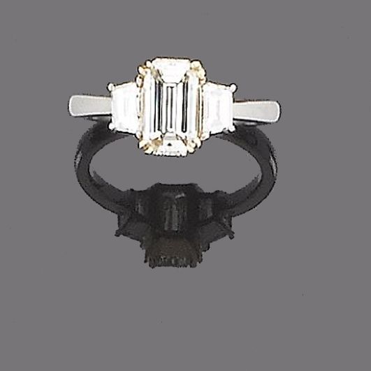 A diamond single-stone ring