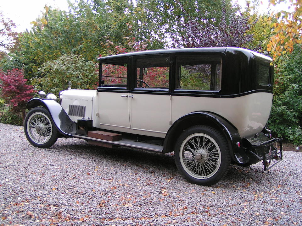 First owned by Sir Digby Legard of Scampston Hall, Malton, Yorkshire,1924 Sunbeam 20/60hp Saloon  Chassis no. 1116D Engine no. 1101D