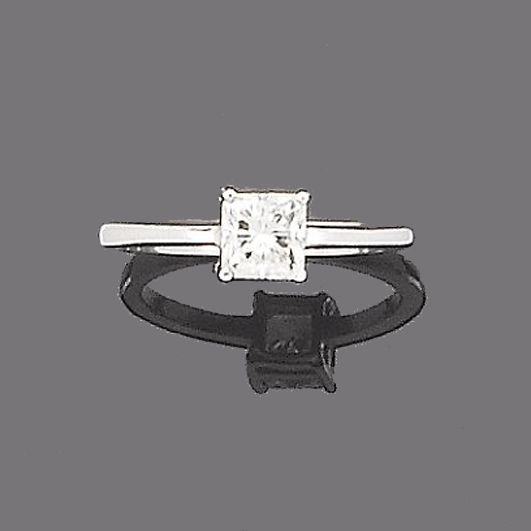 A diamond single-stone ring