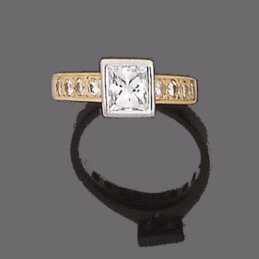 A diamond single-stone ring