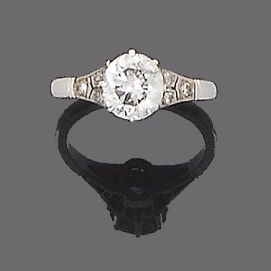 A diamond single-stone ring
