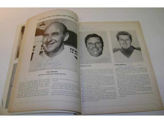 A 1969 Ryder Cup programme for the 18th Ryder Cup Match (Royal Birkdale)