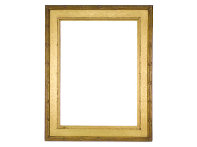 An English 19th Century carved gilded oak Rossetti frame