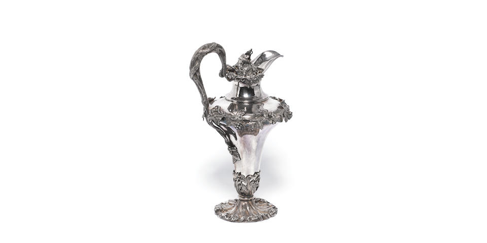 A William IV silver ewer, by Charles Reily & George Storer, London 1835,