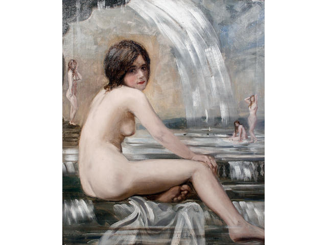 Charles Sims (British, 1873-1928) 'The Fountain'