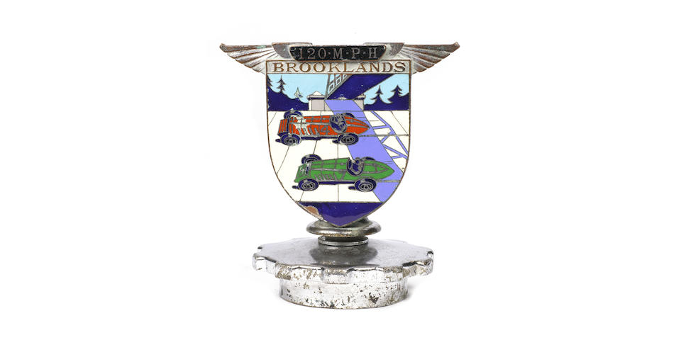 Captain Sir Malcolm Campbell's BARC Brooklands 120mph badge,