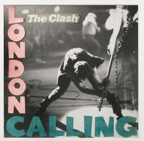 The original album cover artwork by Ray Lowry for 'London Calling' by the Clash,