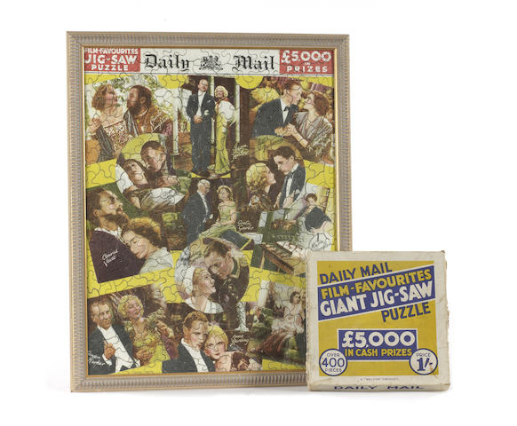 A 'Daily Mail Film-Favourites Giant Jig-saw Puzzle', circa 1934,