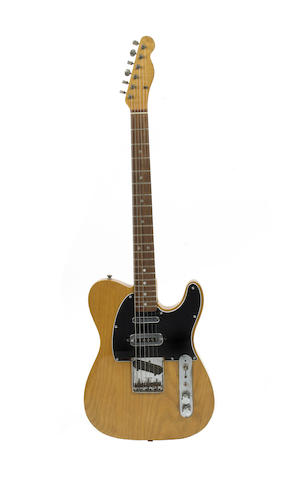 Mike Oldfield's Fender Telecaster, used to record the album 'Tubular Bells', F-plate with serial no. 180728,