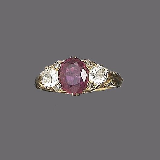 A late 19th century ruby and diamond ring