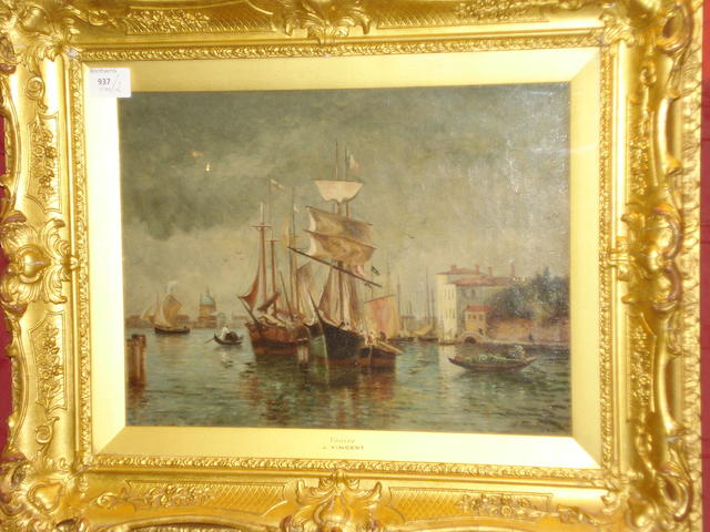 J. Vincent (British, circa 1900) 'Italy', and 'Venice', a pair,