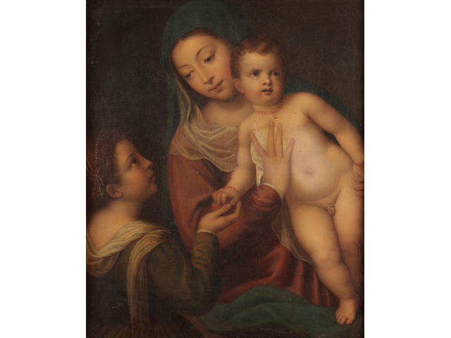 After Titian, 19th Century Madonna and child